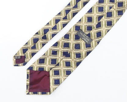 Michelsons Mens Multicoloured Plaids & Checks Silk Pointed Tie One Size