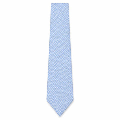 Mens Frangi Blue Geometric  Pointed Tie