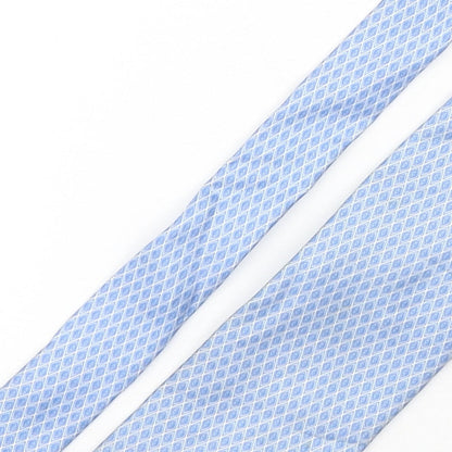 Mens Frangi Blue Geometric  Pointed Tie