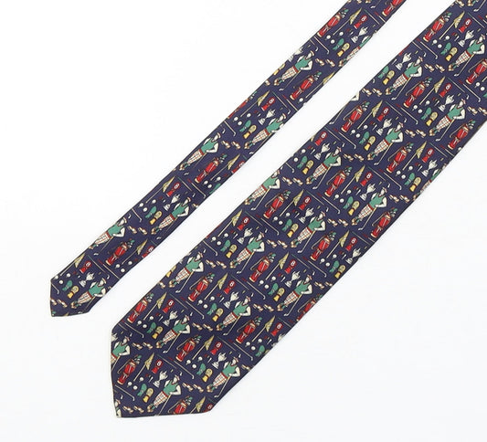 Marks and Spencer Mens Multicoloured Geometric Silk Pointed Tie One Size