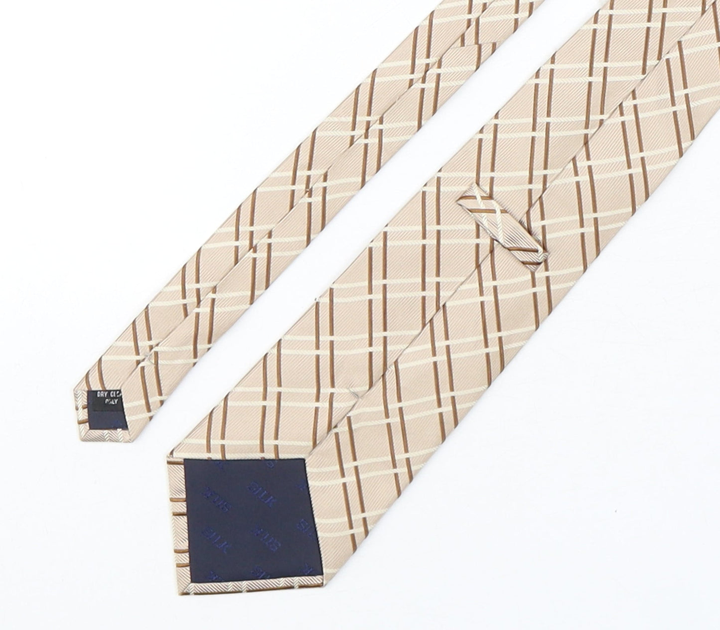 PreWorn  Mens Multicoloured Plaids & Checks Silk Pointed Tie One Size