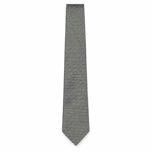 Front view of Next men’s multicoloured geometric silk pointed tie one size