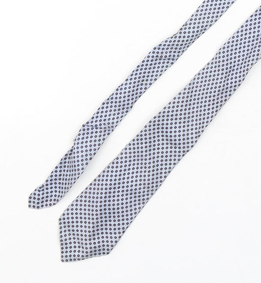 StMichael Mens Multicoloured Geometric Silk Pointed Tie One Size