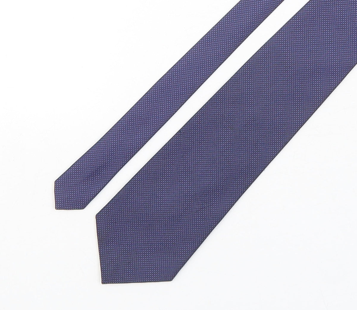Additional front view of Burtn men’s blue geometric polyester pointed tie one size