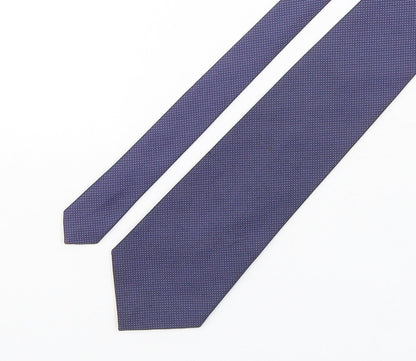 Additional front view of Burtn men’s blue geometric polyester pointed tie one size