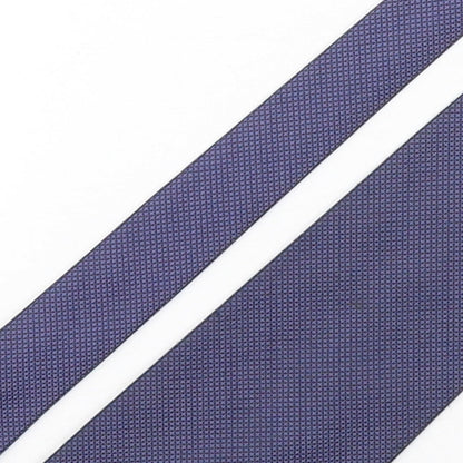 Close-up detail of Burtn men’s blue geometric polyester pointed tie one size