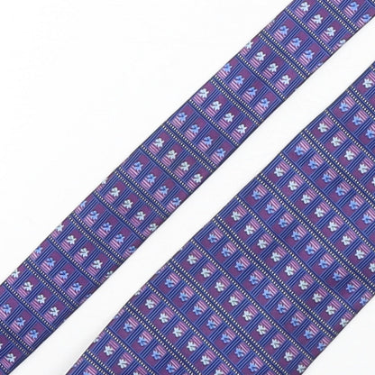Savatini Mens Multicoloured Geometric Polyester Pointed Tie One Size