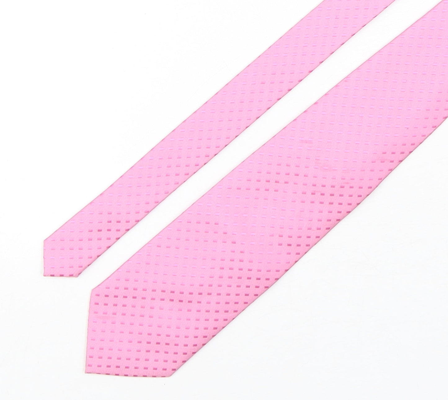 NEXT Mens Pink Geometric Polyester Pointed Tie One Size