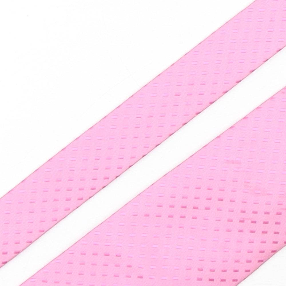 NEXT Mens Pink Geometric Polyester Pointed Tie One Size