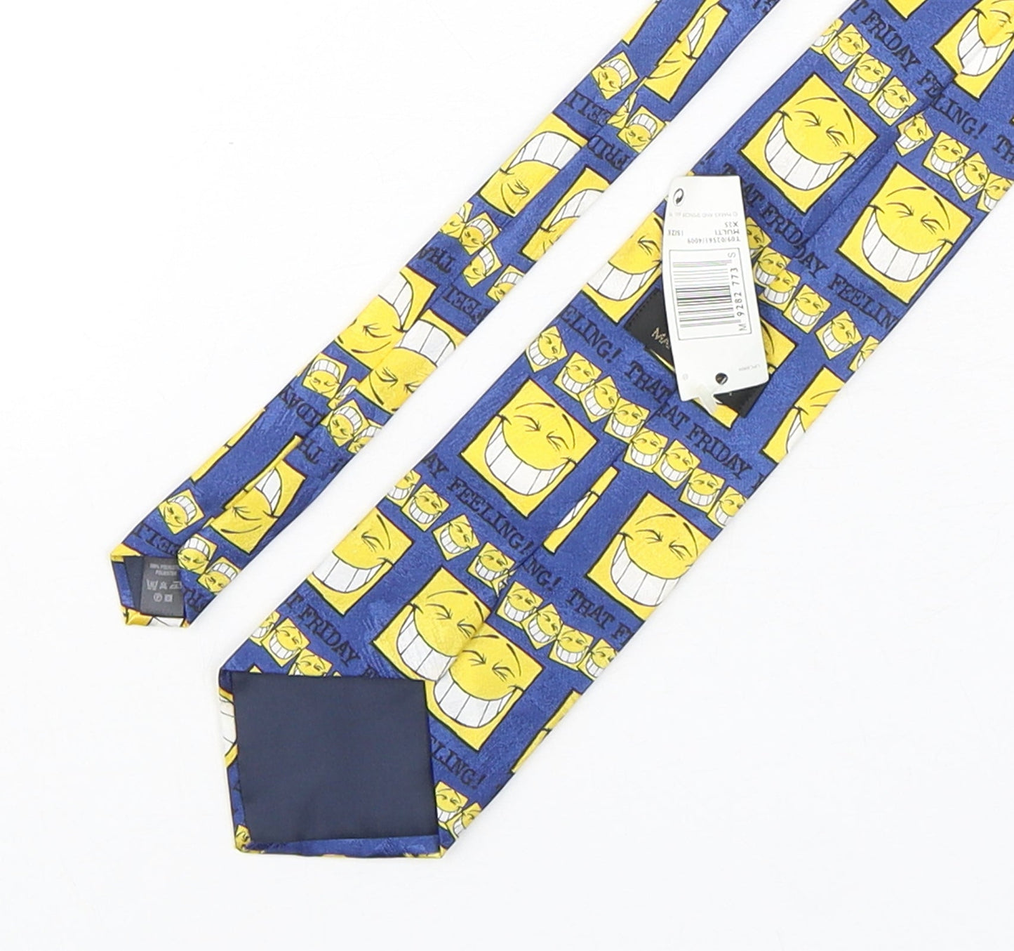 Marks and Spencer Mens Multicoloured Geometric Polyester Pointed Tie One Size