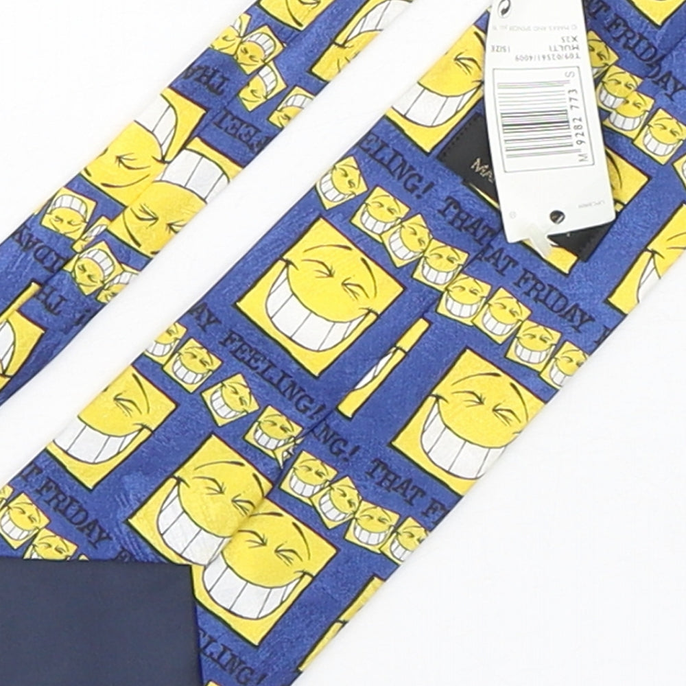 Marks and Spencer Mens Multicoloured Geometric Polyester Pointed Tie One Size