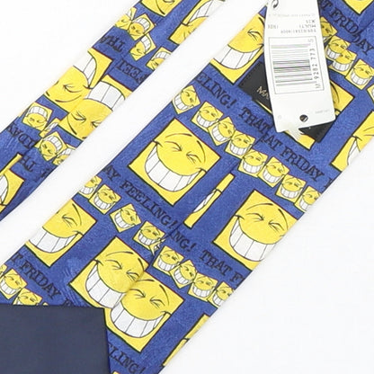 Marks and Spencer Mens Multicoloured Geometric Polyester Pointed Tie One Size