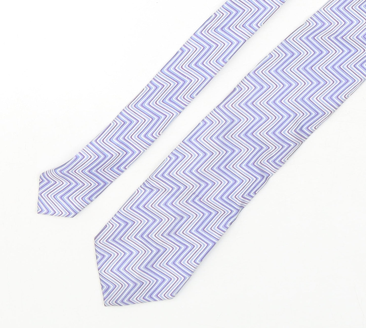 Roderick Charles Mens Multicoloured Geometric Silk Pointed Tie One Size