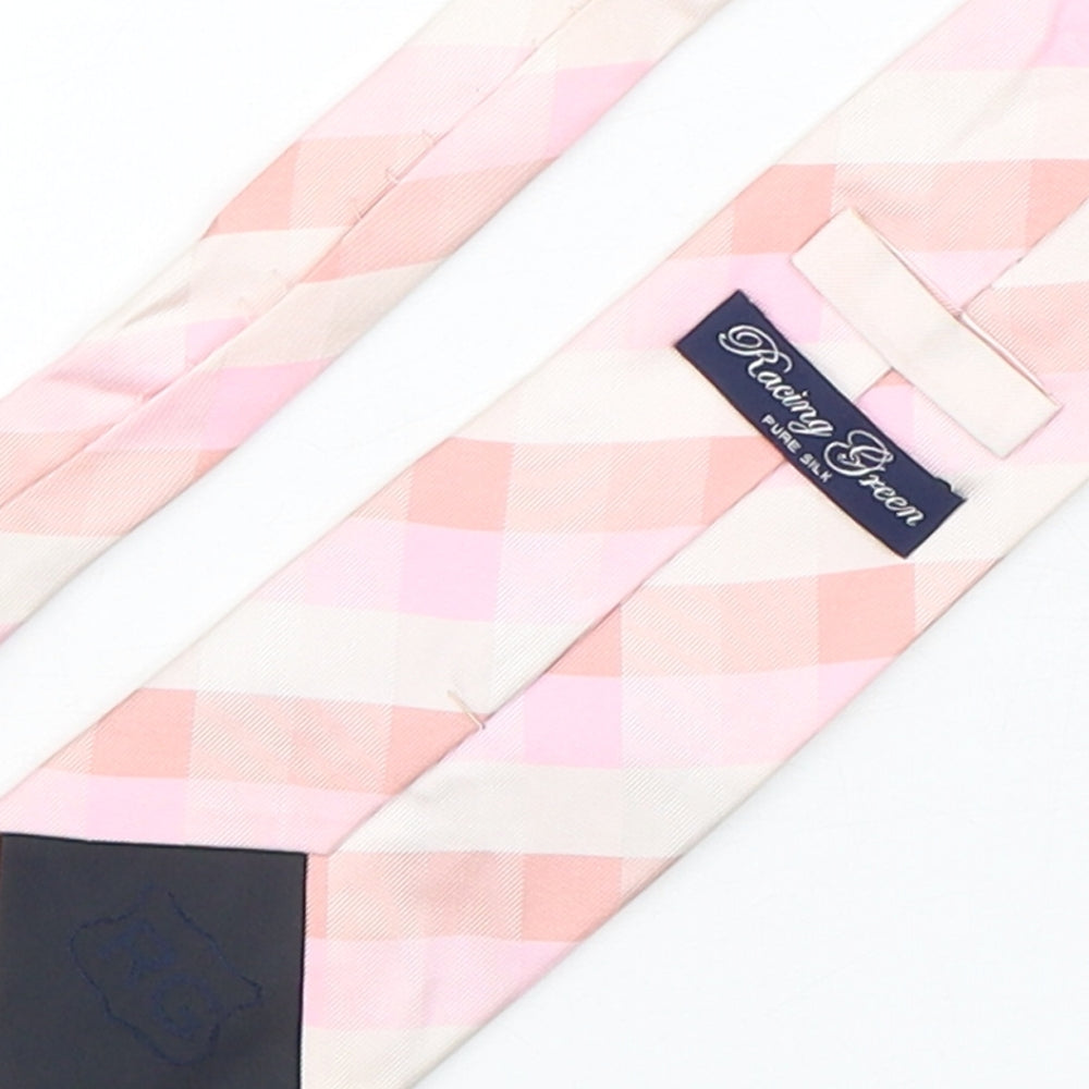 Racing Green  Mens Multicoloured Striped Silk Pointed Tie One Size