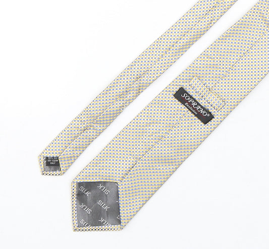 Soprano Mens Multicoloured Plaids & Checks Silk Pointed Tie One Size