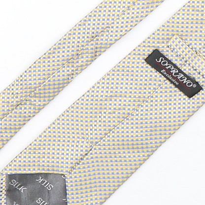 Soprano Mens Multicoloured Plaids & Checks Silk Pointed Tie One Size