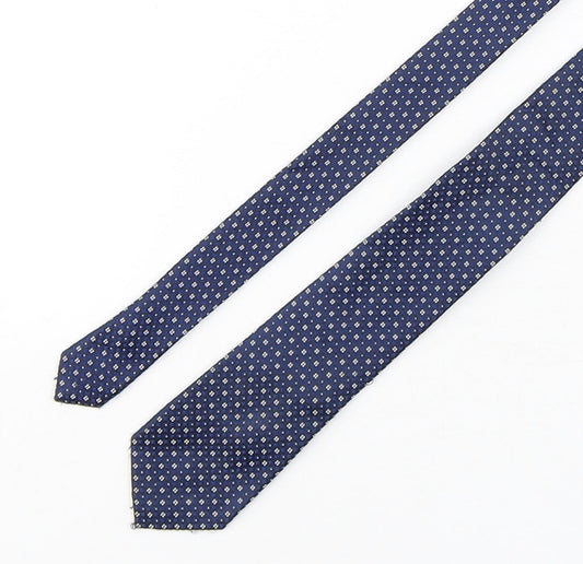 NEXT Mens Blue Geometric Polyester Pointed Tie One Size