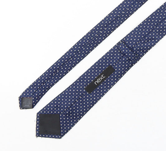 NEXT Mens Blue Geometric Polyester Pointed Tie One Size