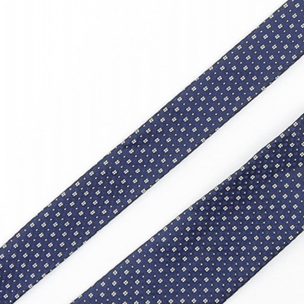 NEXT Mens Blue Geometric Polyester Pointed Tie One Size