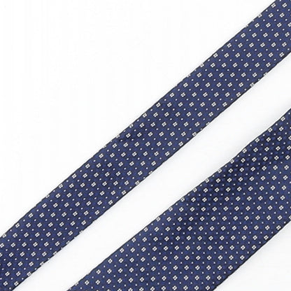 NEXT Mens Blue Geometric Polyester Pointed Tie One Size