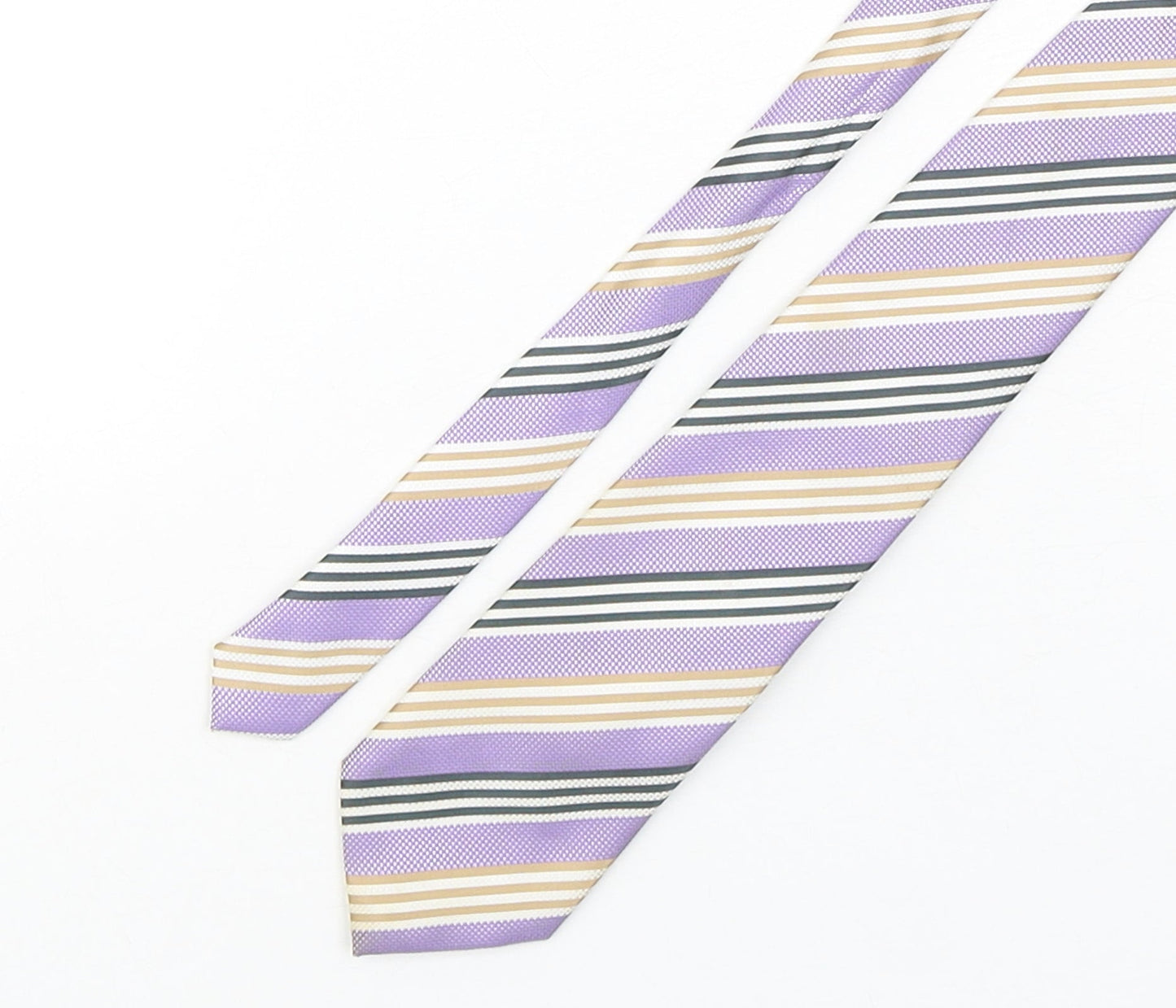 Rael Brook Mens Multicoloured Striped Polyester Pointed Tie One Size