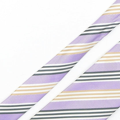 Rael Brook Mens Multicoloured Striped Polyester Pointed Tie One Size