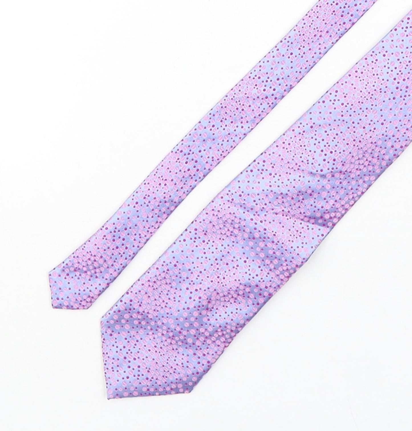 Marks and Spencer Mens Purple Polka Dot Silk Pointed Tie One Size