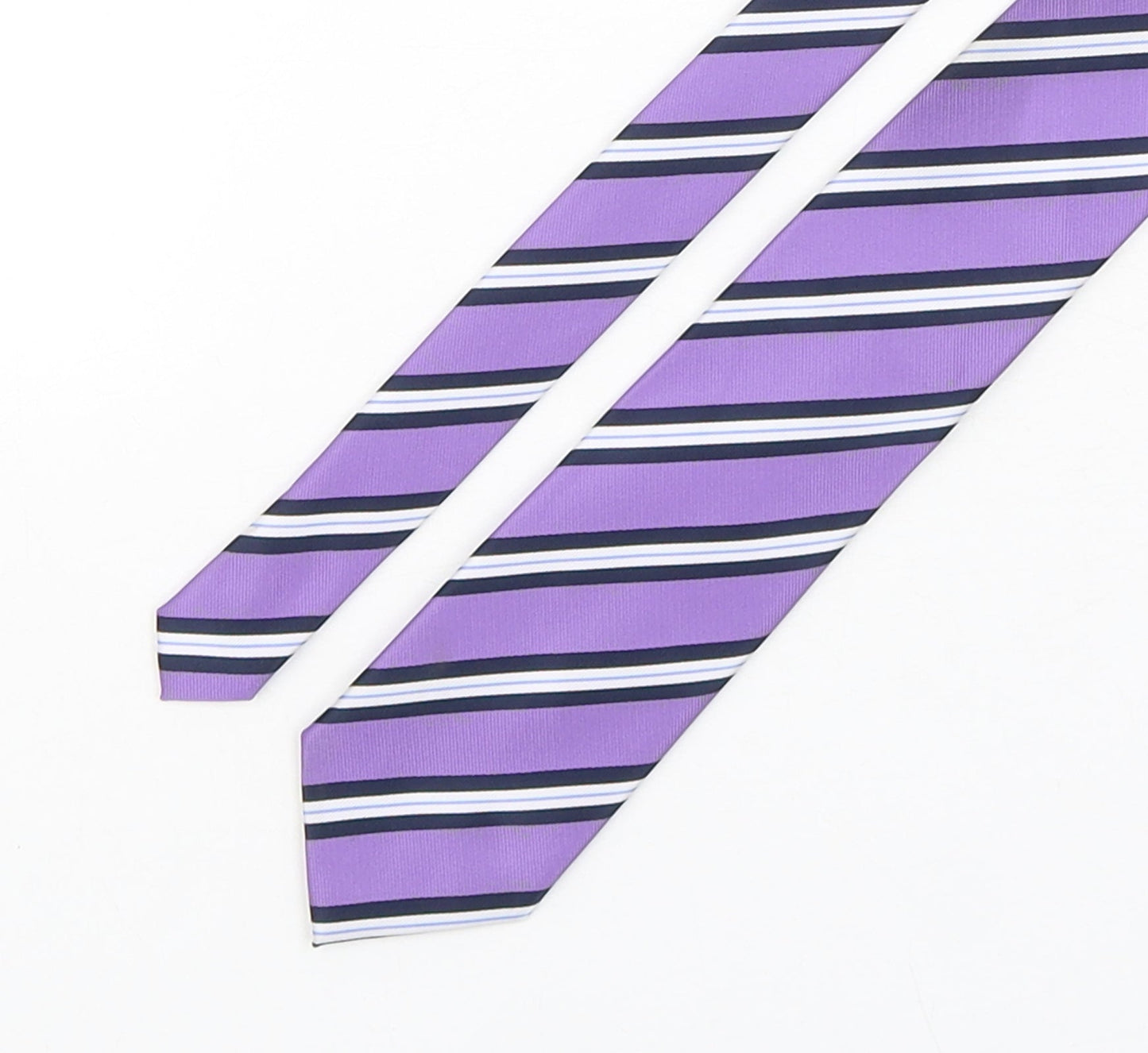 Mens BHS Multicoloured Striped  Pointed Tie