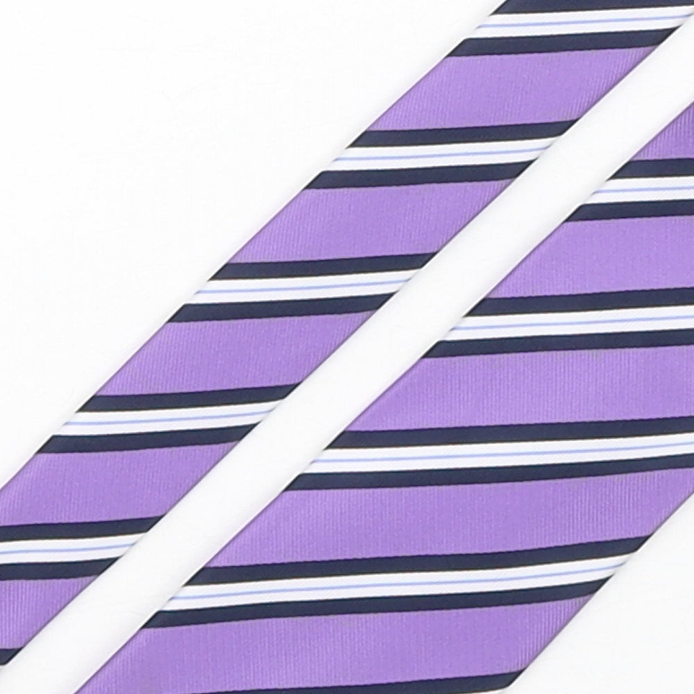 Mens BHS Multicoloured Striped  Pointed Tie