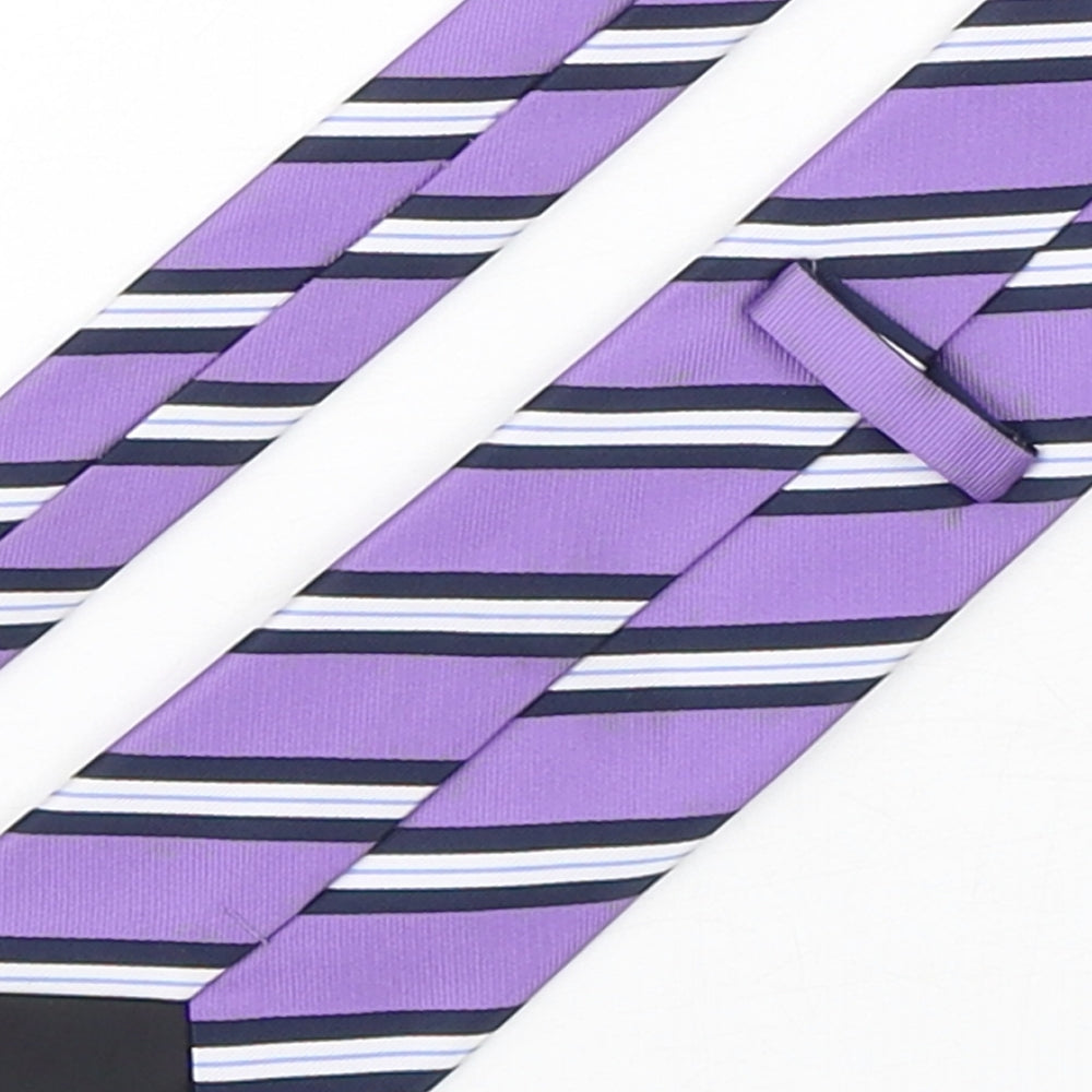 Mens BHS Multicoloured Striped  Pointed Tie