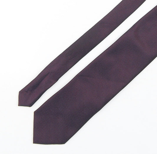 Marks and Spencer Mens Purple Polka Dot Polyester Pointed Tie One Size