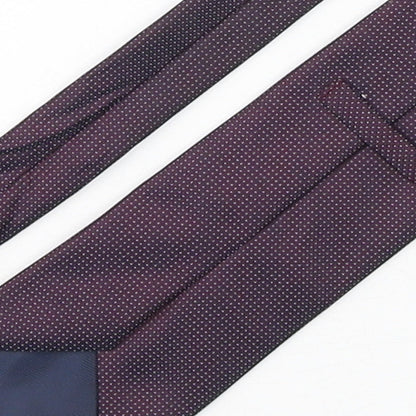 Marks and Spencer Mens Purple Polka Dot Polyester Pointed Tie One Size