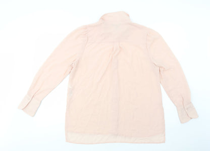 Womens UK Size 14 New Look Pink Basic Button-Up