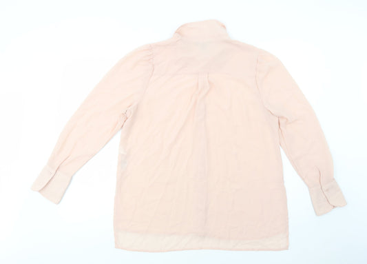 Womens UK Size 14 New Look Pink Basic Button-Up