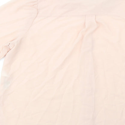 Womens UK Size 14 New Look Pink Basic Button-Up