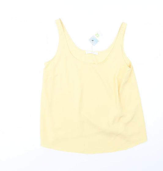 Primark Womens Yellow  Polyester Camisole Blouse Size 12 Scoop Neck