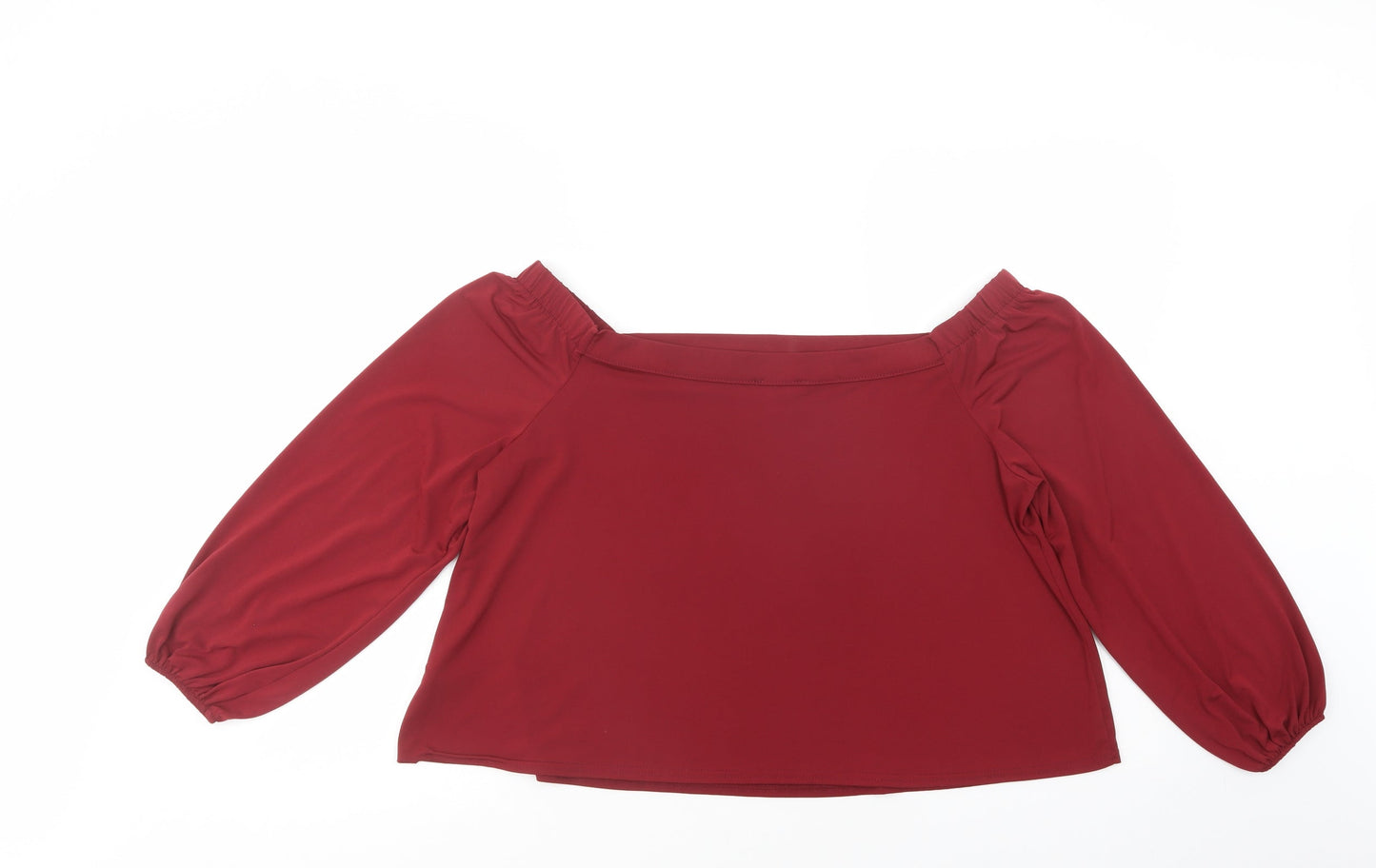 Womens UK Size 14 New Look Purple Cropped Blouse