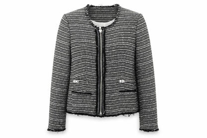 Mango Womens Grey   Jacket Blazer Size L  Zip