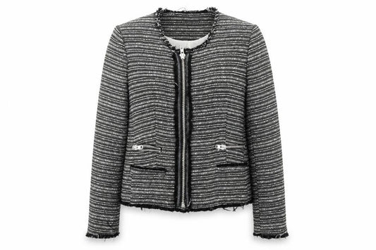 Mango Womens Grey   Jacket Blazer Size L  Zip