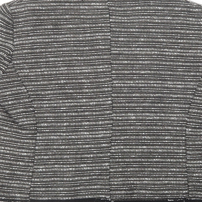Mango Womens Grey   Jacket Blazer Size L  Zip