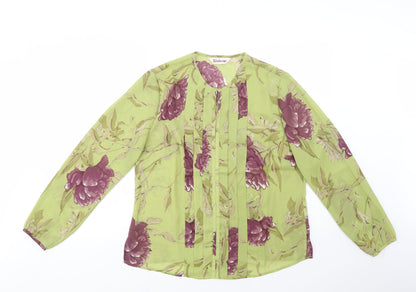 Womens UK Size 18 Kaleidoscope Green Basic Blouse