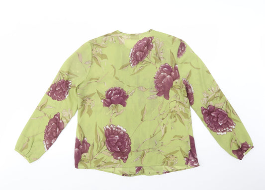 Womens UK Size 18 Kaleidoscope Green Basic Blouse