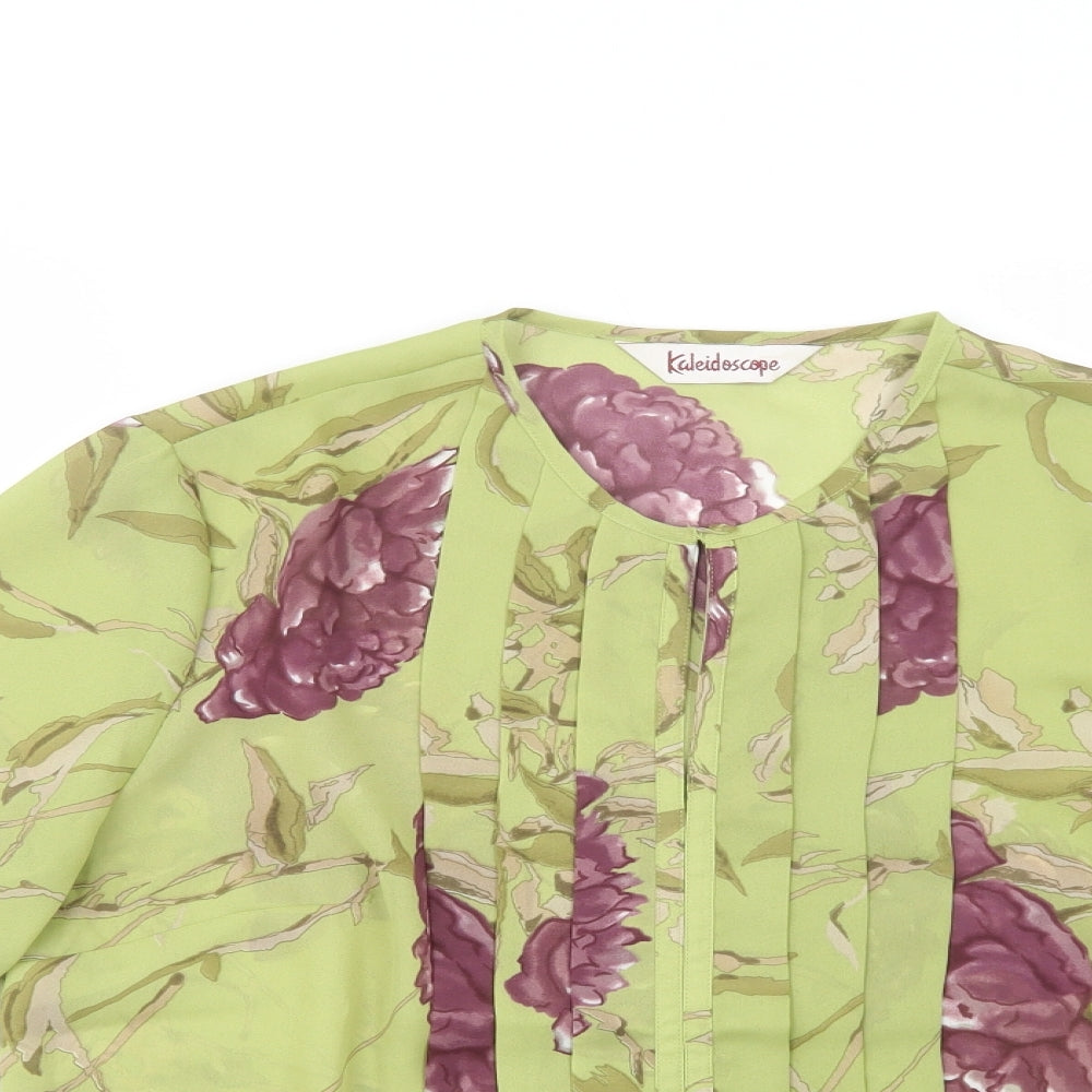 Womens UK Size 18 Kaleidoscope Green Basic Blouse