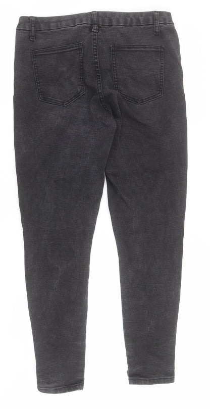 ASOS Womens Black  Cotton Skinny Jeans Size 32 L26 in Regular Zip