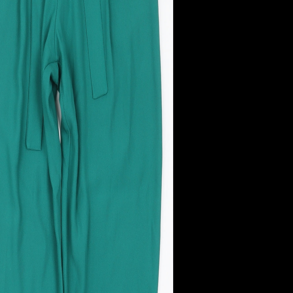 F&F Womens Green  Polyester Trousers  Size 6 L28 in Regular
