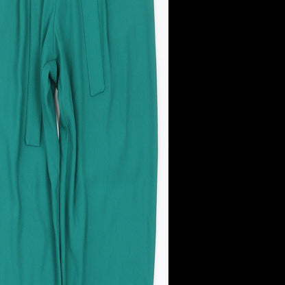 F&F Womens Green  Polyester Trousers  Size 6 L28 in Regular
