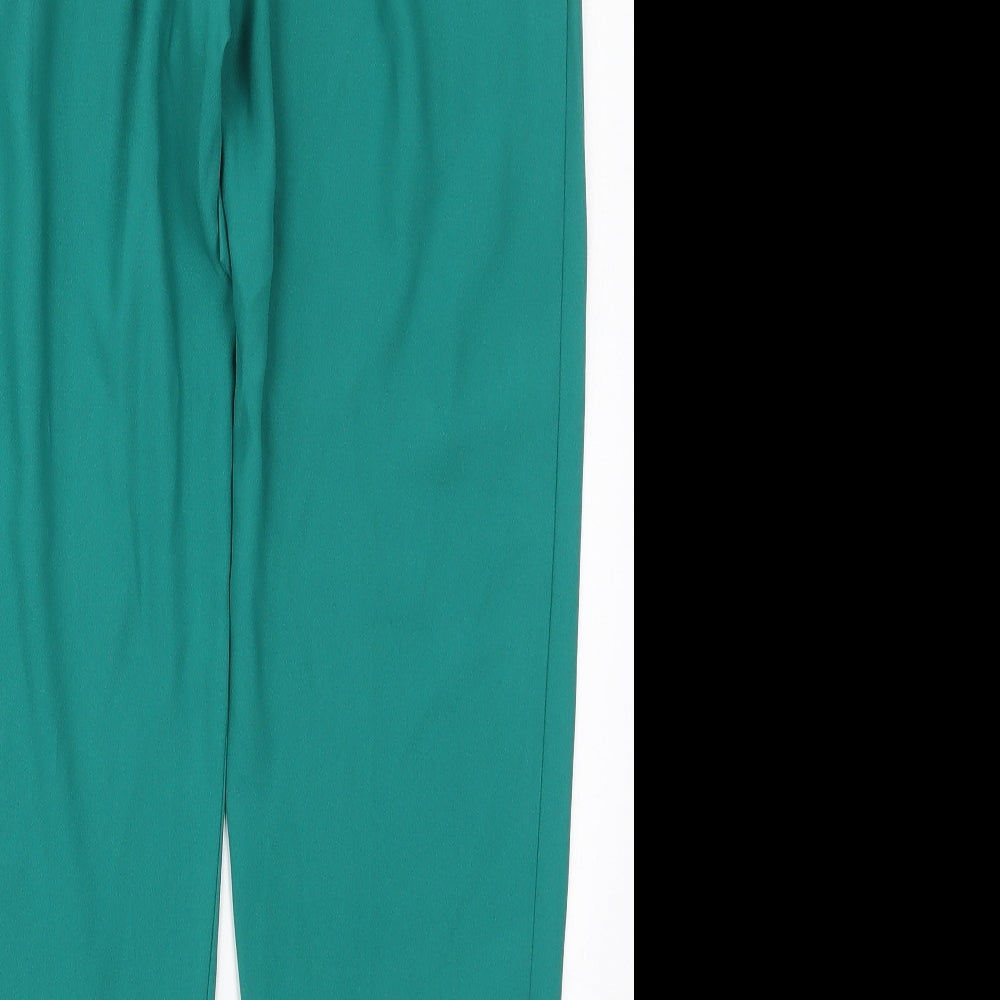 F&F Womens Green  Polyester Trousers  Size 6 L28 in Regular