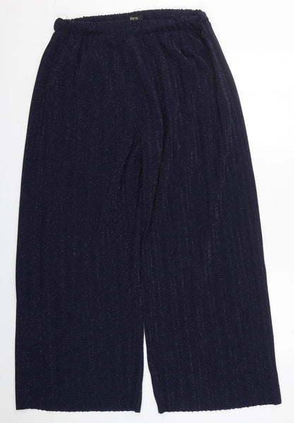 Glass Womens Blue  Polyester Trousers  Size 2XL L30 in Regular