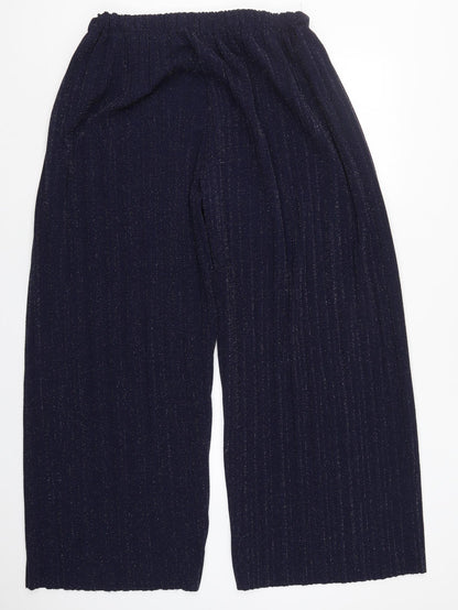 Glass Womens Blue  Polyester Trousers  Size 2XL L30 in Regular