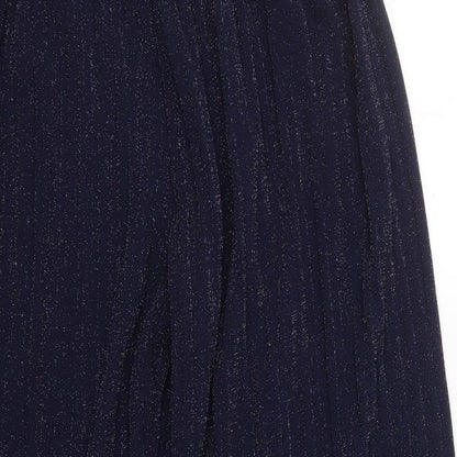 Glass Womens Blue  Polyester Trousers  Size 2XL L30 in Regular